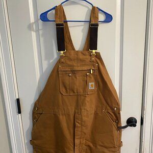 Carhartt Overalls R41 Zip to Thigh Bib Overalls Quilted Lined 48x34
